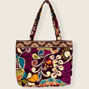 Vera Bradley Quilted Retro Floral Handbag Purse